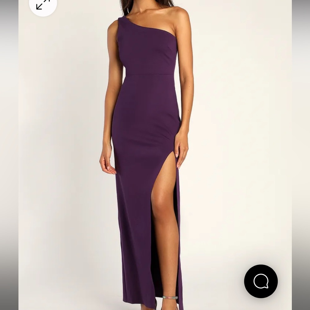 Lulus Good Times Only Purple One-Shoulder Maxi Dress